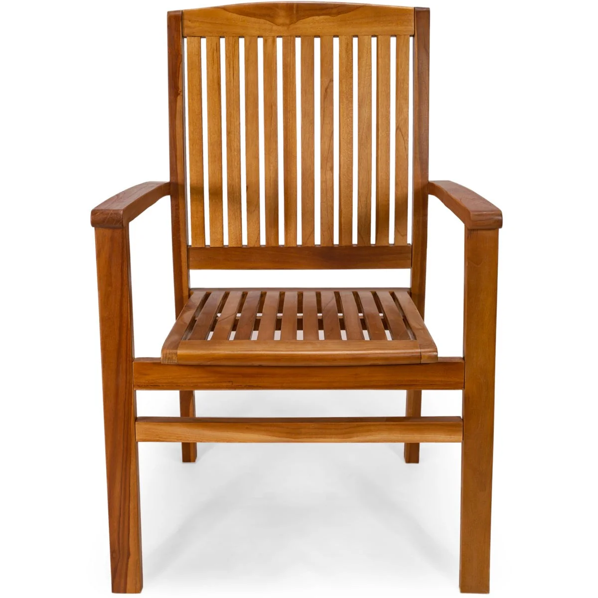 All Things Cedar 5-Piece Oval Extension Table Stacking Chair Set with Green Cushions TE70-24-G - Image 5