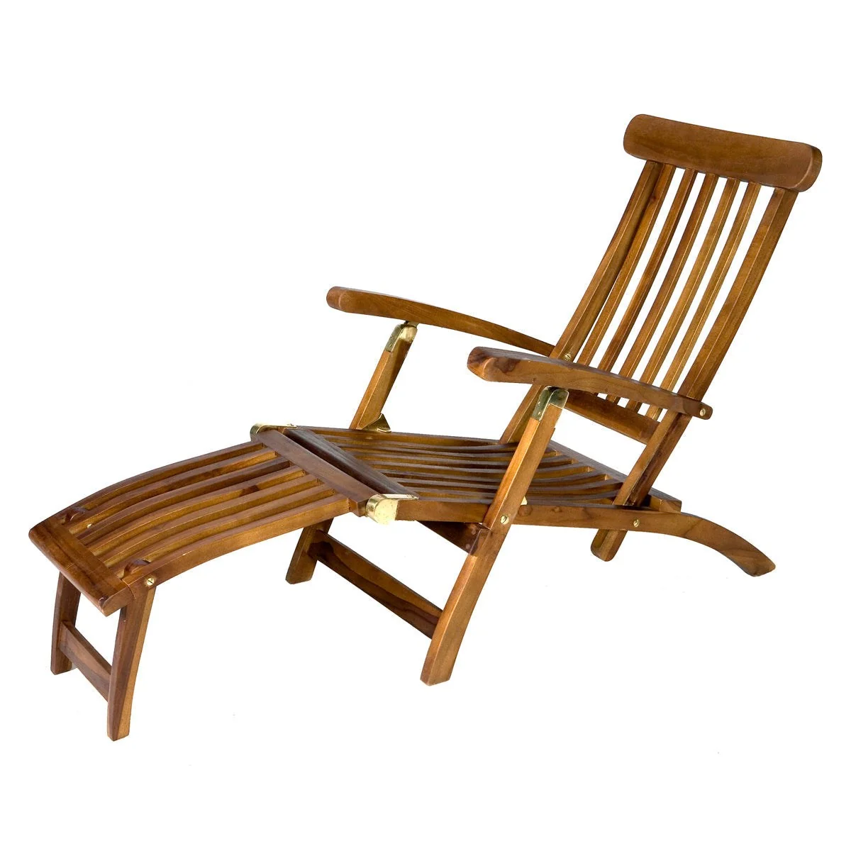 All Things Cedar 5-Position Steamer Chair with Red Cushions TF53-R - Image 3