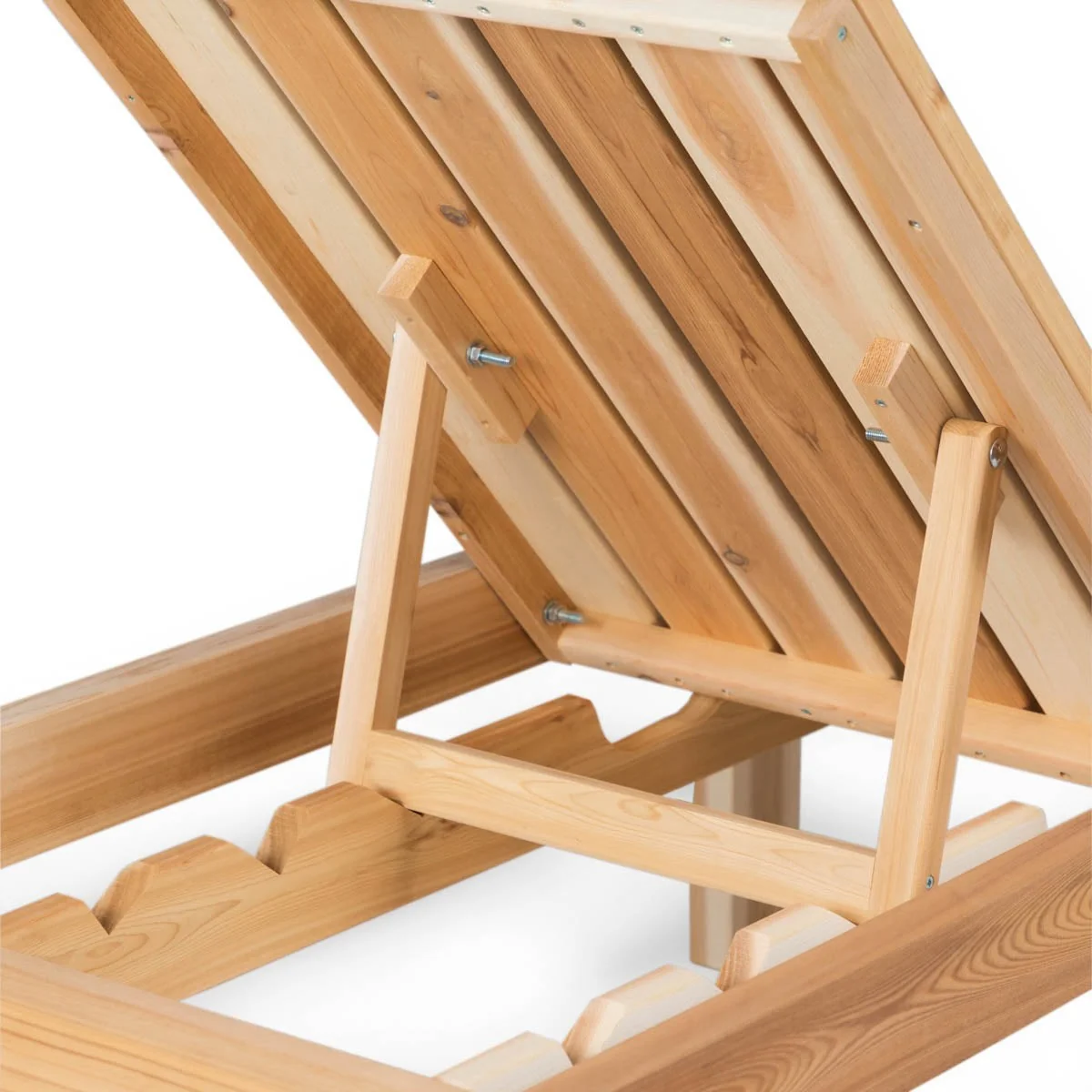 All Things Cedar Reclining Cedar Chaise Lounger with Green Cushion CL78-G - Image 5