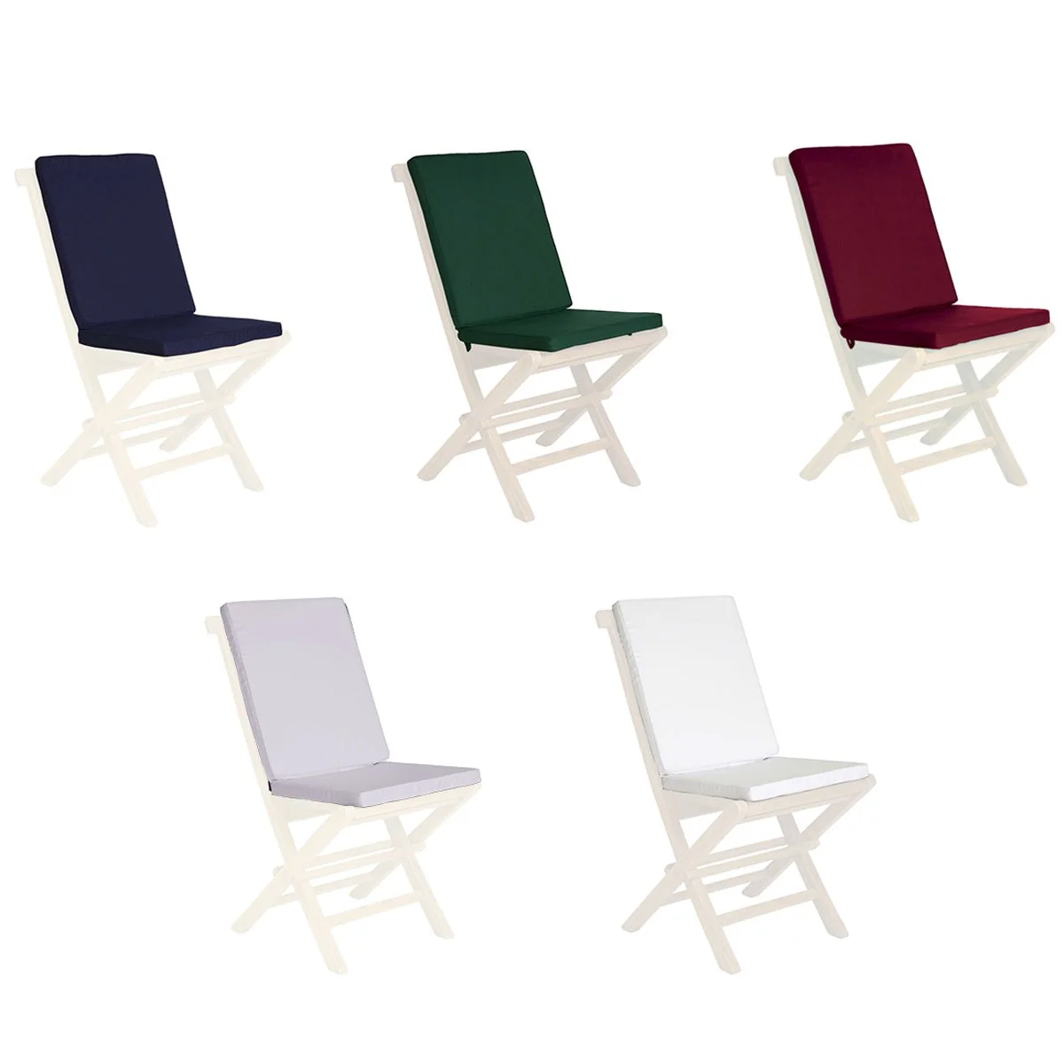 All Things Cedar White Hinged Chair Cushions TC19-2-W - Image 4