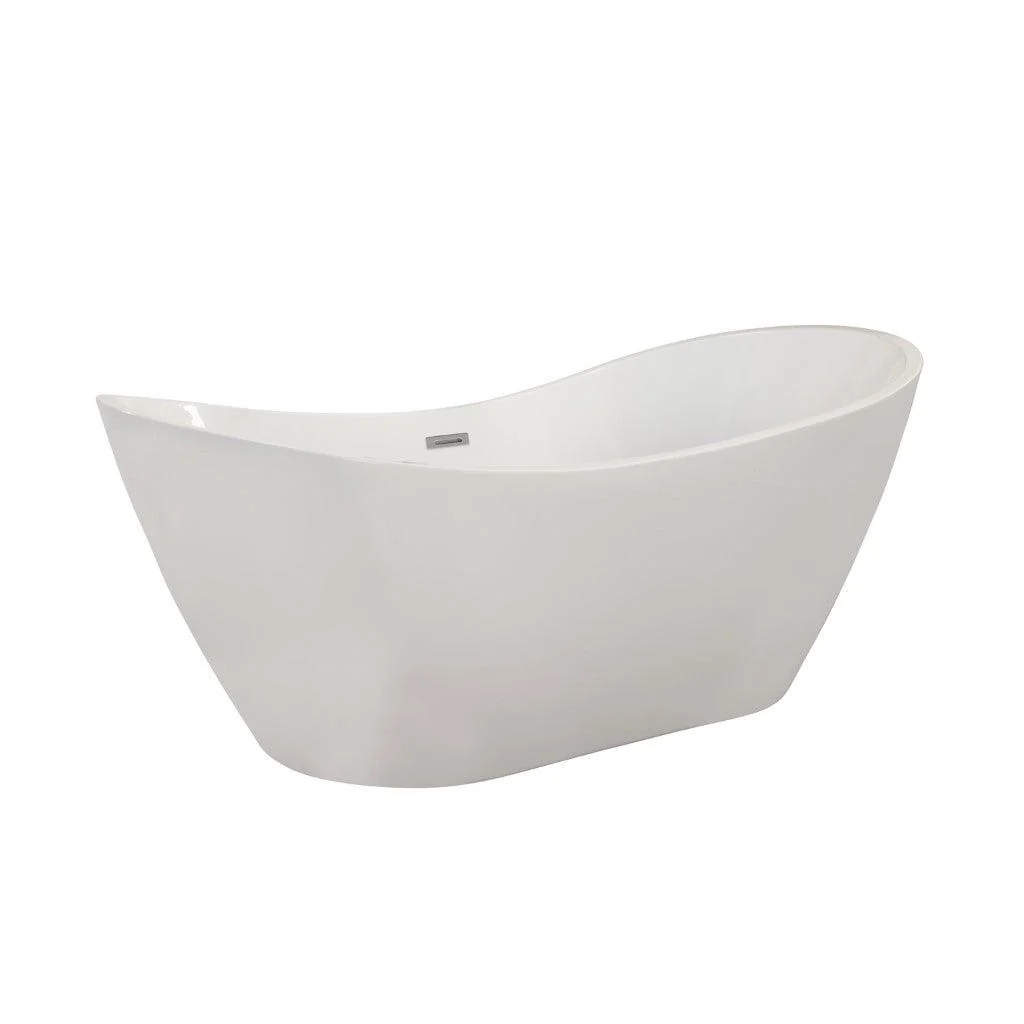 Altair Alana 70" x 32" Freestanding Soaking Acrylic Bathtub - Image 8