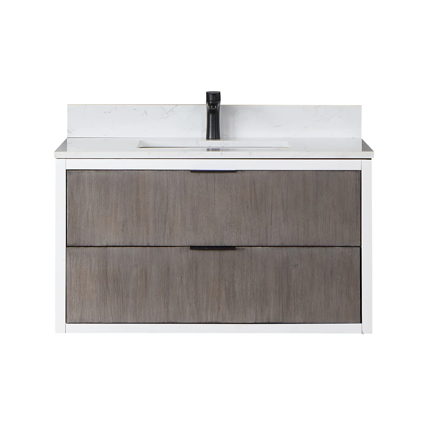 Altair Design Dione 36" Single Bathroom Vanity in Classical Gray with Aosta White Composite Stone Countertop - Image 10