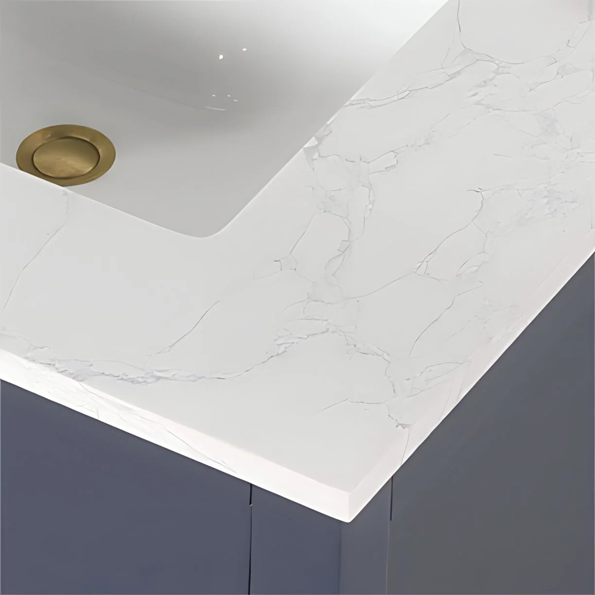 Altair Design Gavino 30" Single Bathroom Vanity in Royal Blue with Grain White Composite Stone Countertop - Image 13