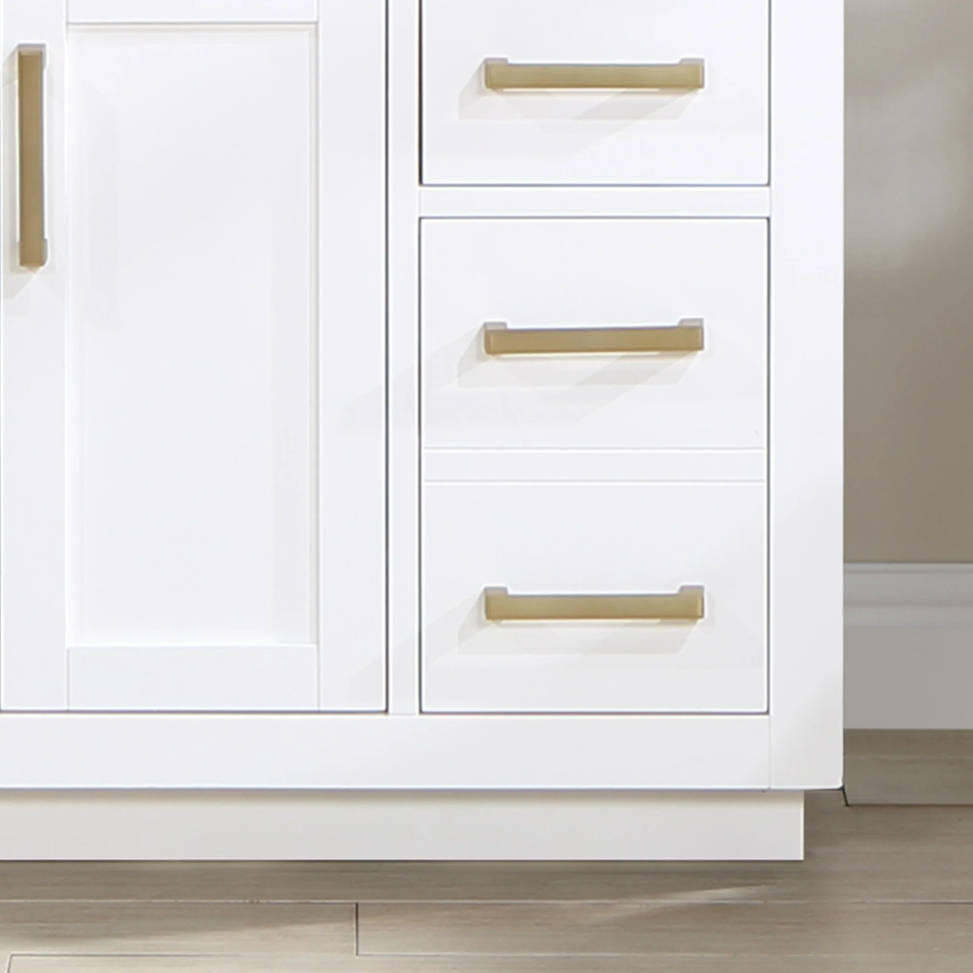 Altair Design Gavino 36" Single Bathroom Vanity in White with Grain White Composite Stone Countertop - Image 15