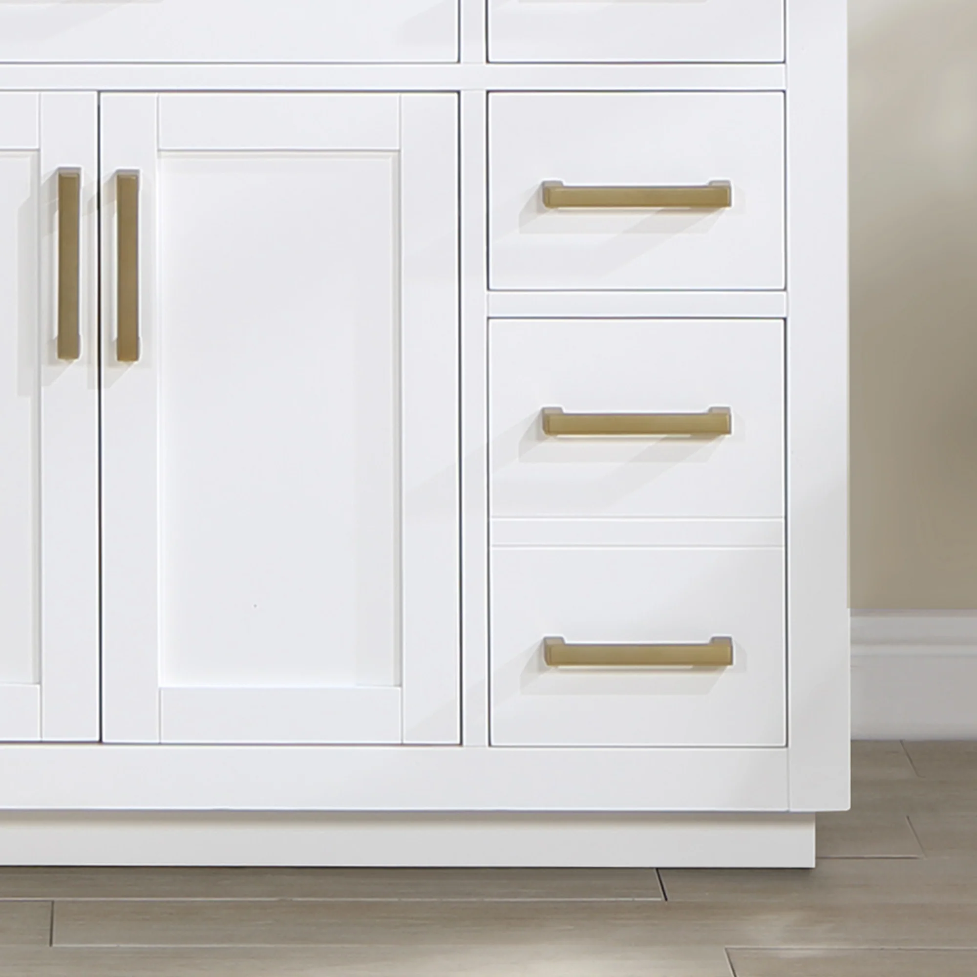 Altair Design Gavino 48" Single Bathroom Vanity in White with Grain White Composite Stone Countertop - Image 4