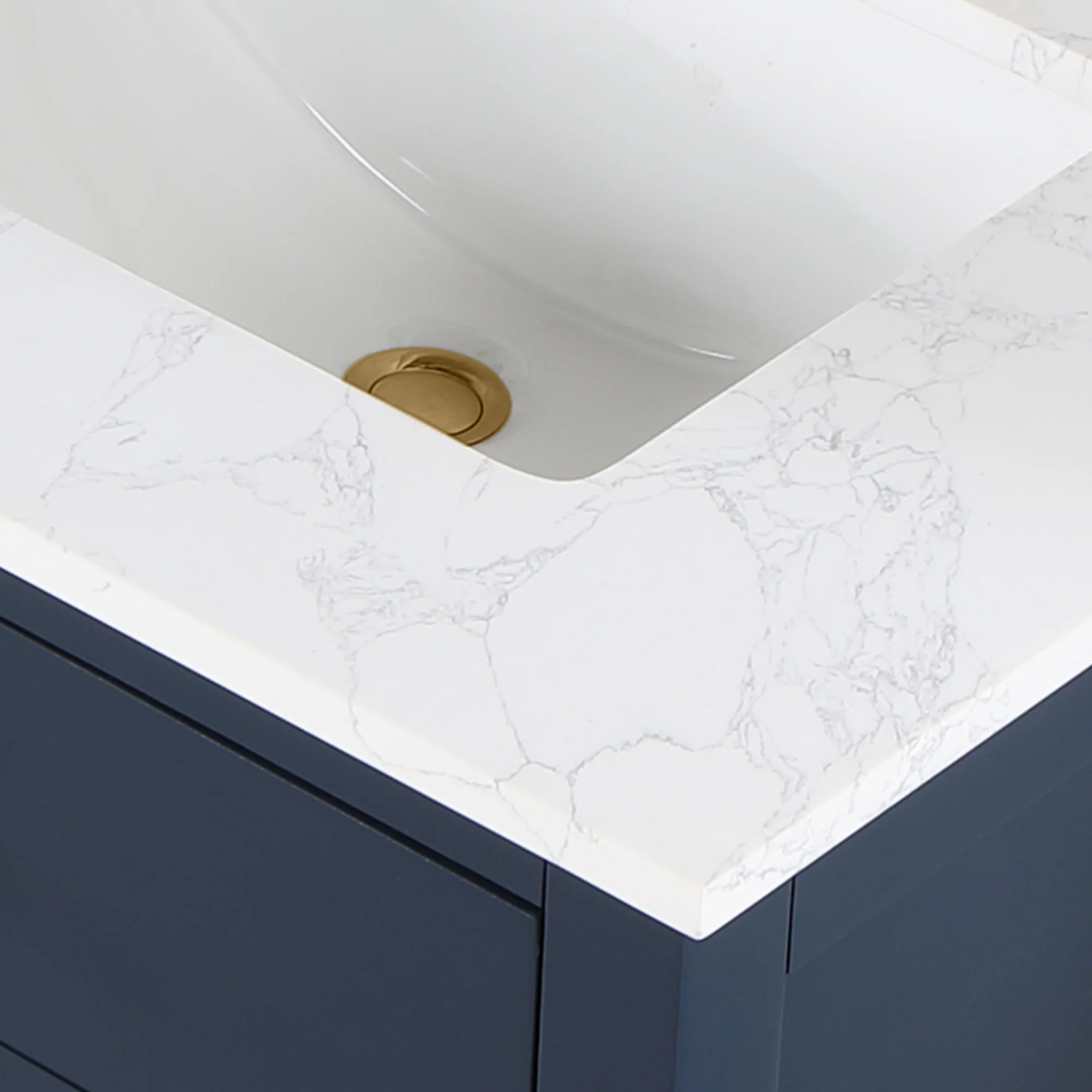 Altair Design Gavino 72" Double Bathroom Vanity in Royal Blue with Grain White Composite Stone Countertop - Image 9