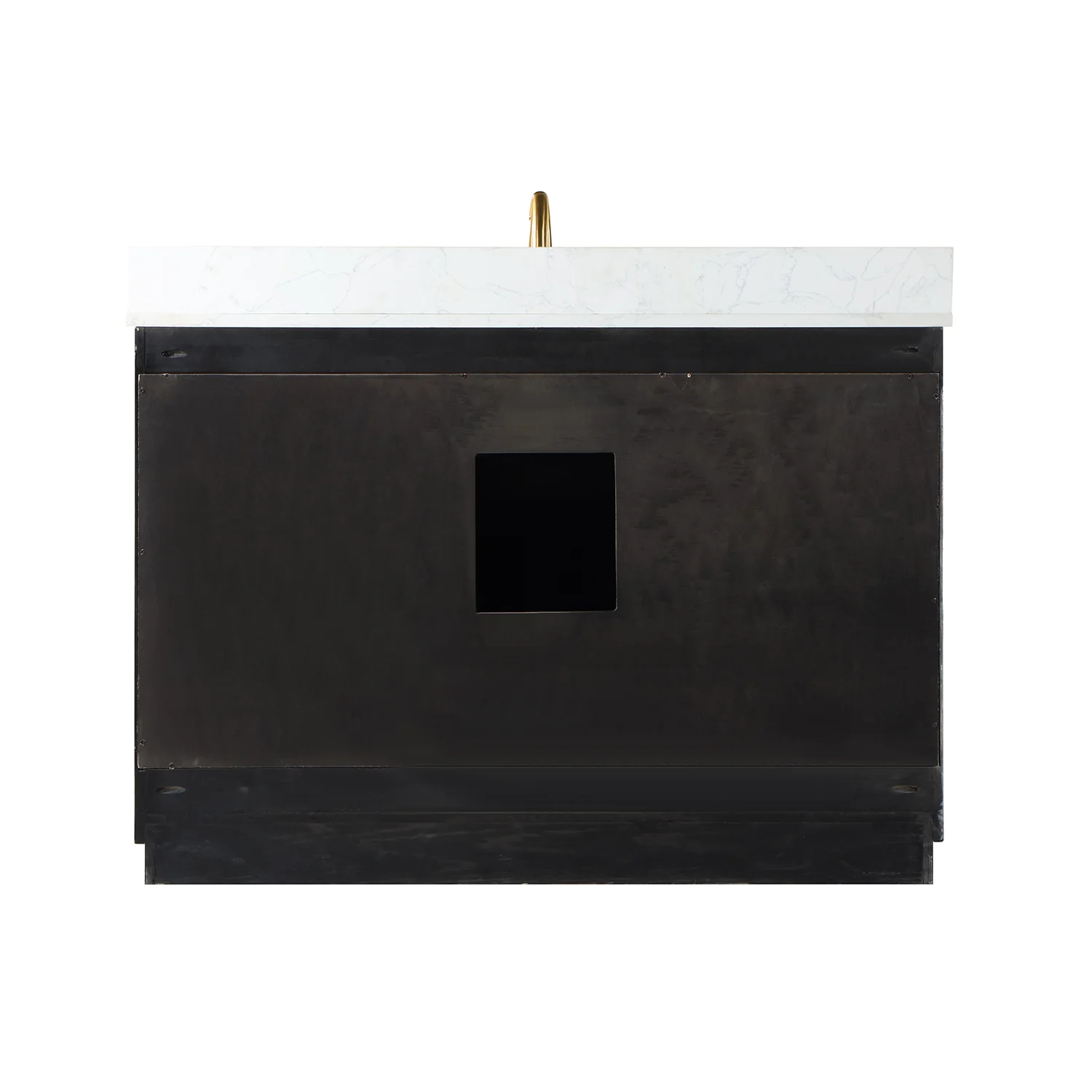 Altair Design Gazsi 48" Single Bathroom Vanity Set in Black Oak with Grain White Composite Stone Countertop - Image 17