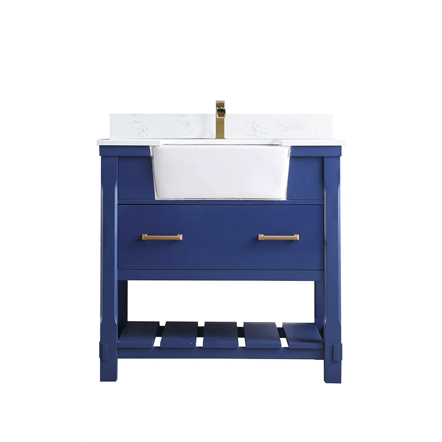Altair Design Georgia 36" Single Bathroom Vanity Set in Jewelry Blue and Aosta White Composite Stone Top with White Farmhouse Basin - Image 13