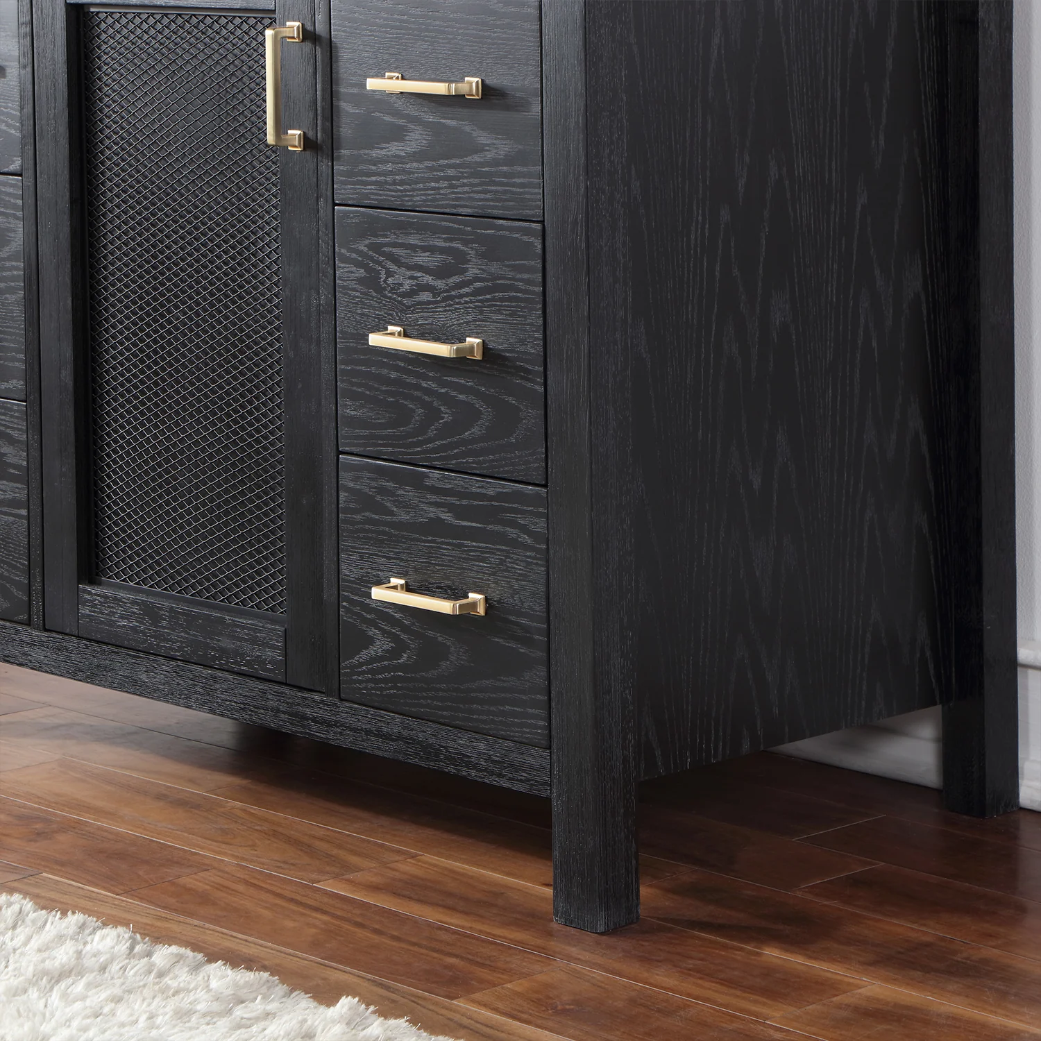 Altair Design Hadiya 42" Single Bathroom Vanity Set in Black Oak with Aosta White Composite Stone Countertop - Image 4
