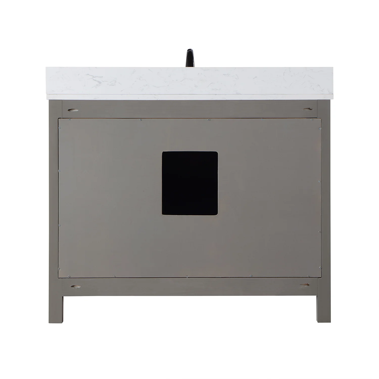 Altair Design Hadiya 42" Single Bathroom Vanity Set in Gray Pine with Aosta White Composite Stone Countertop - Image 17