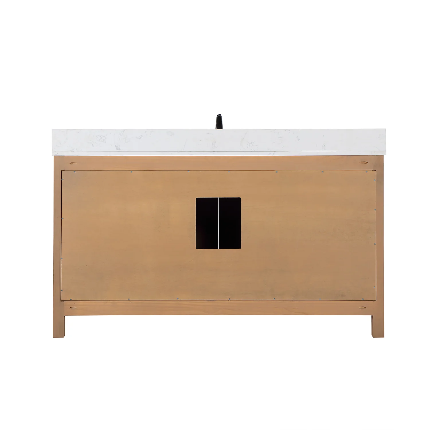 Altair Design Hadiya 60" Single Bathroom Vanity Set in Brown Pine with Aosta White Composite Stone Countertop - Image 17