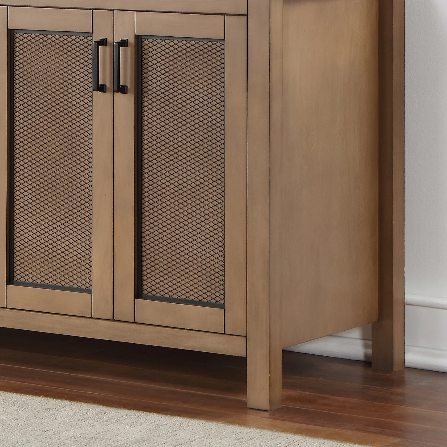 Altair Design Hadiya 72" Double Bathroom Vanity Set in Brown Pine with Aosta White Composite Stone Countertop - Image 4