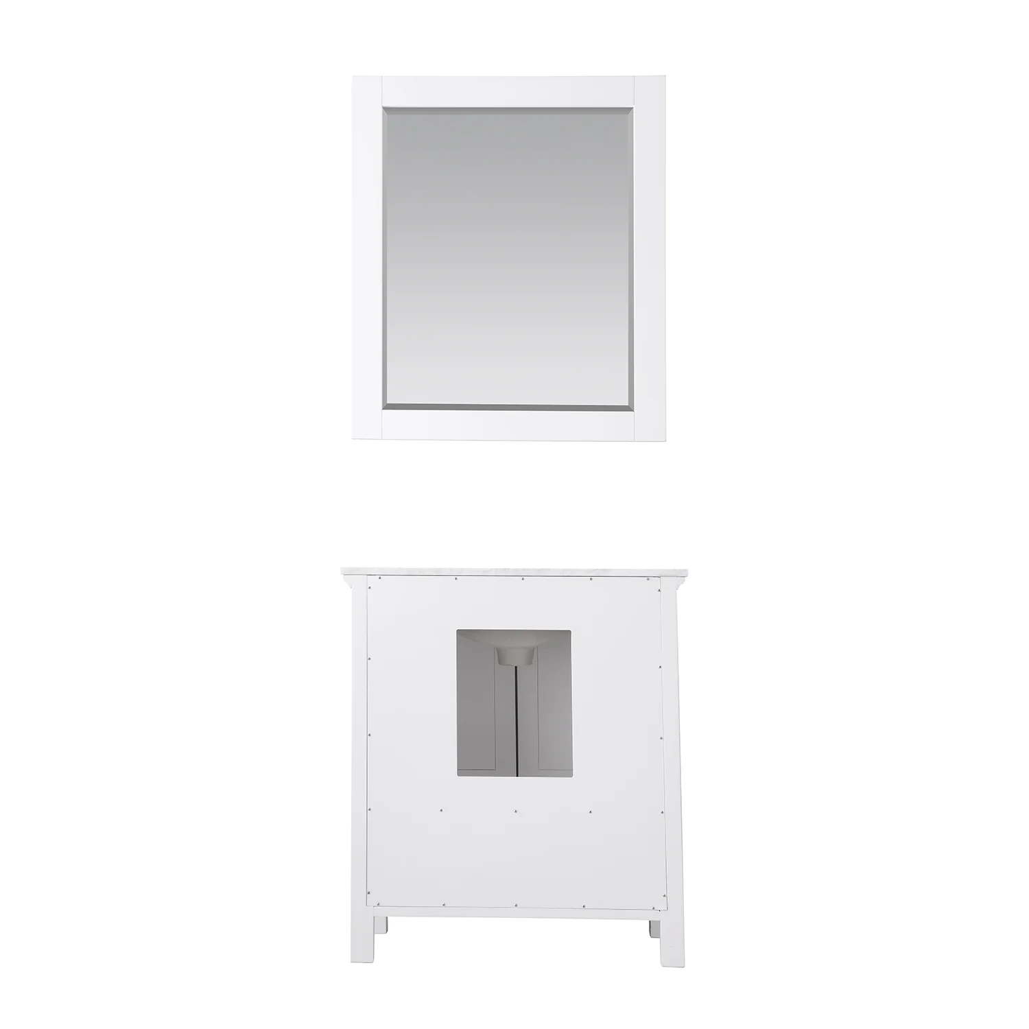 Altair Design Isla 30" Single Bathroom Vanity Set in White and Carrara White Marble Countertop - Image 7