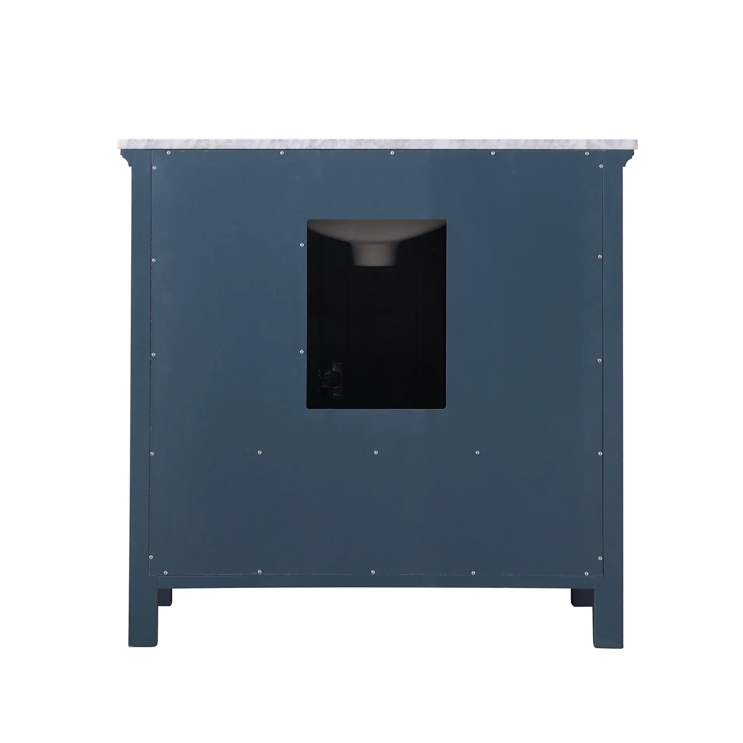 Altair Design Isla 36" Single Bathroom Vanity Set in Classic Blue and Carrara White Marble Countertop - Image 17