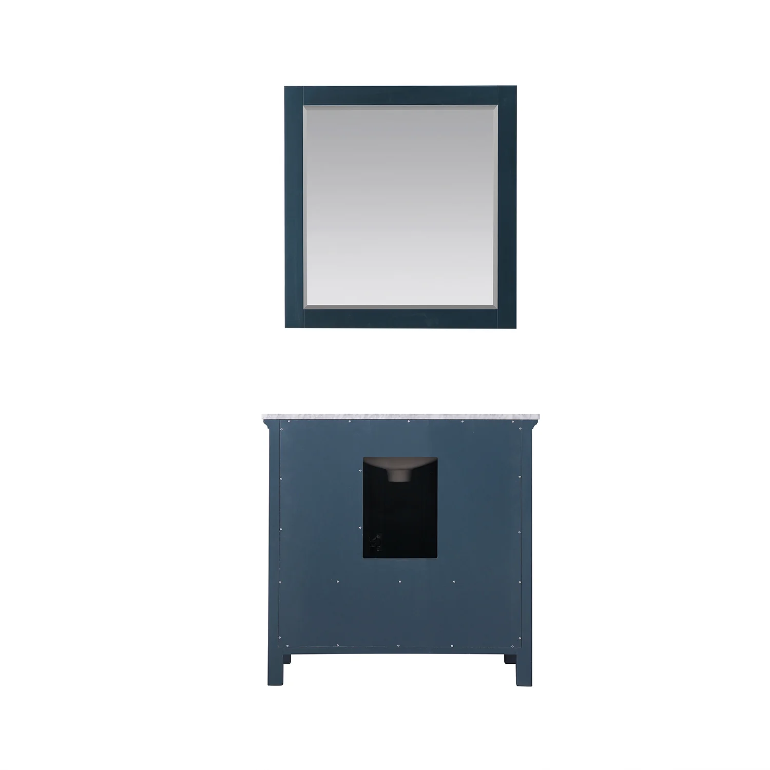 Altair Design Isla 36" Single Bathroom Vanity Set in Classic Blue and Carrara White Marble Countertop - Image 7