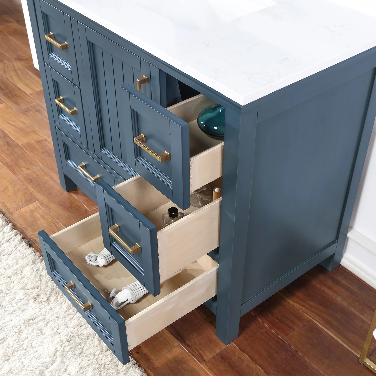 Altair Design Isla 42" Single Bathroom Vanity Set in Classic Blue and Aosta White Composite Stone Countertop - Image 18
