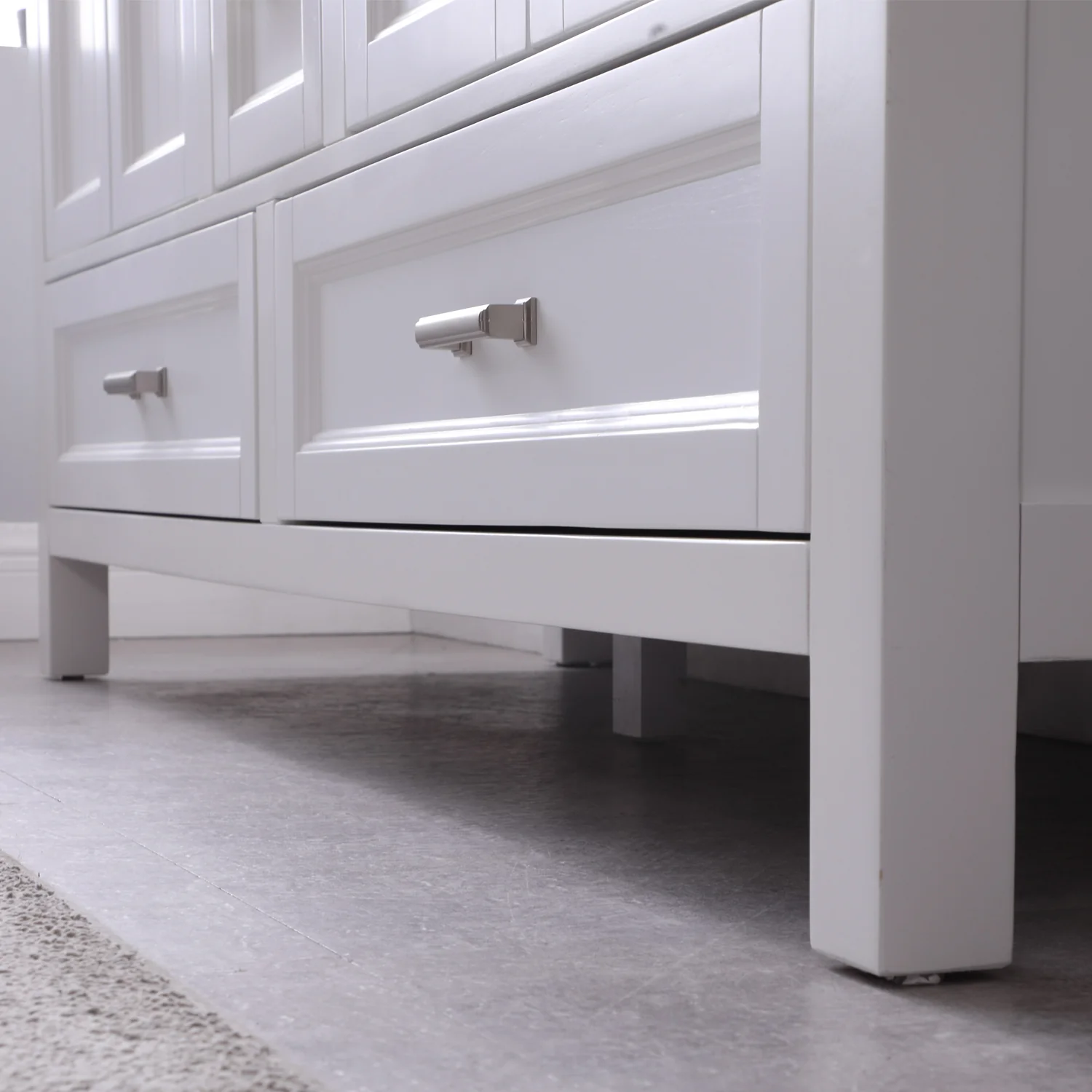 Altair Design Isla 60" Double Bathroom Vanity Set in White and Carrara White Marble Countertop - Image 15