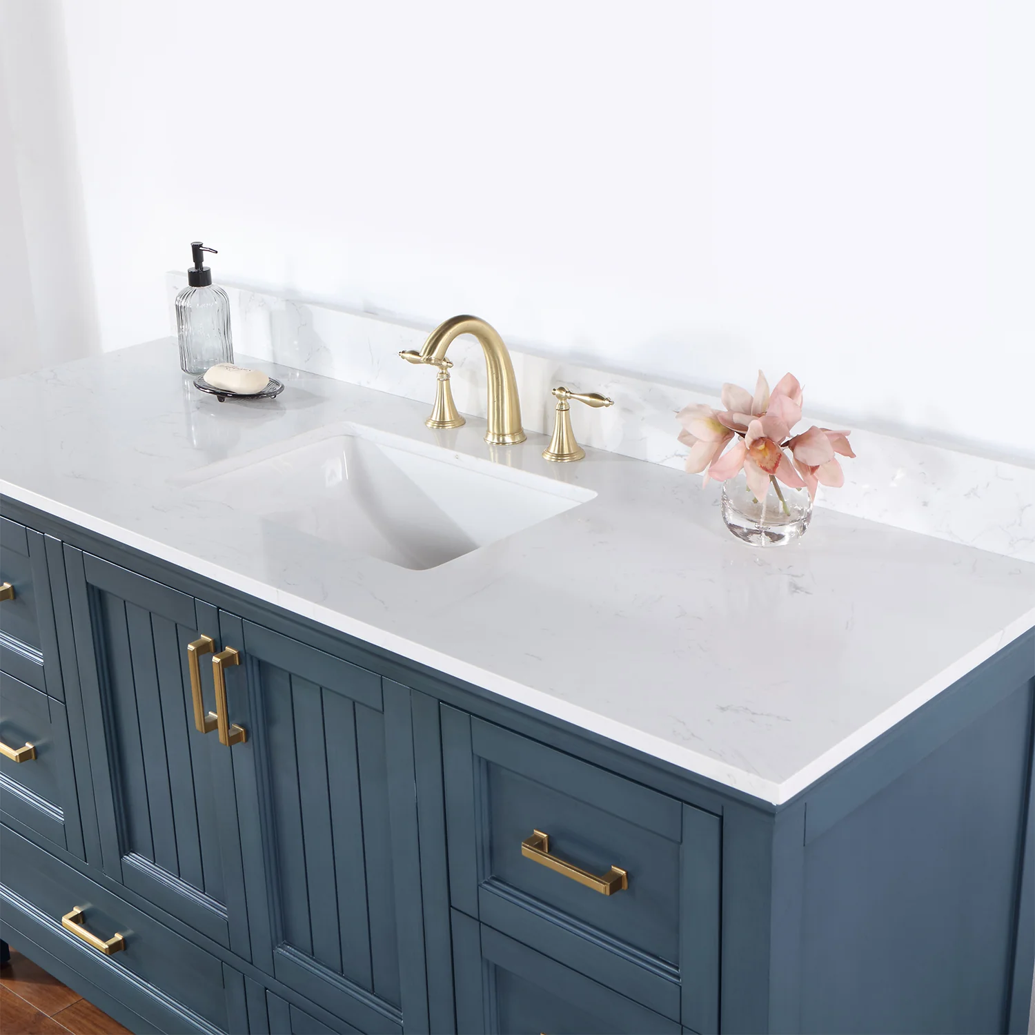 Altair Design Isla 60" Single Bathroom Vanity Set in Classic Blue and Aosta White Composite Stone Countertop - Image 19