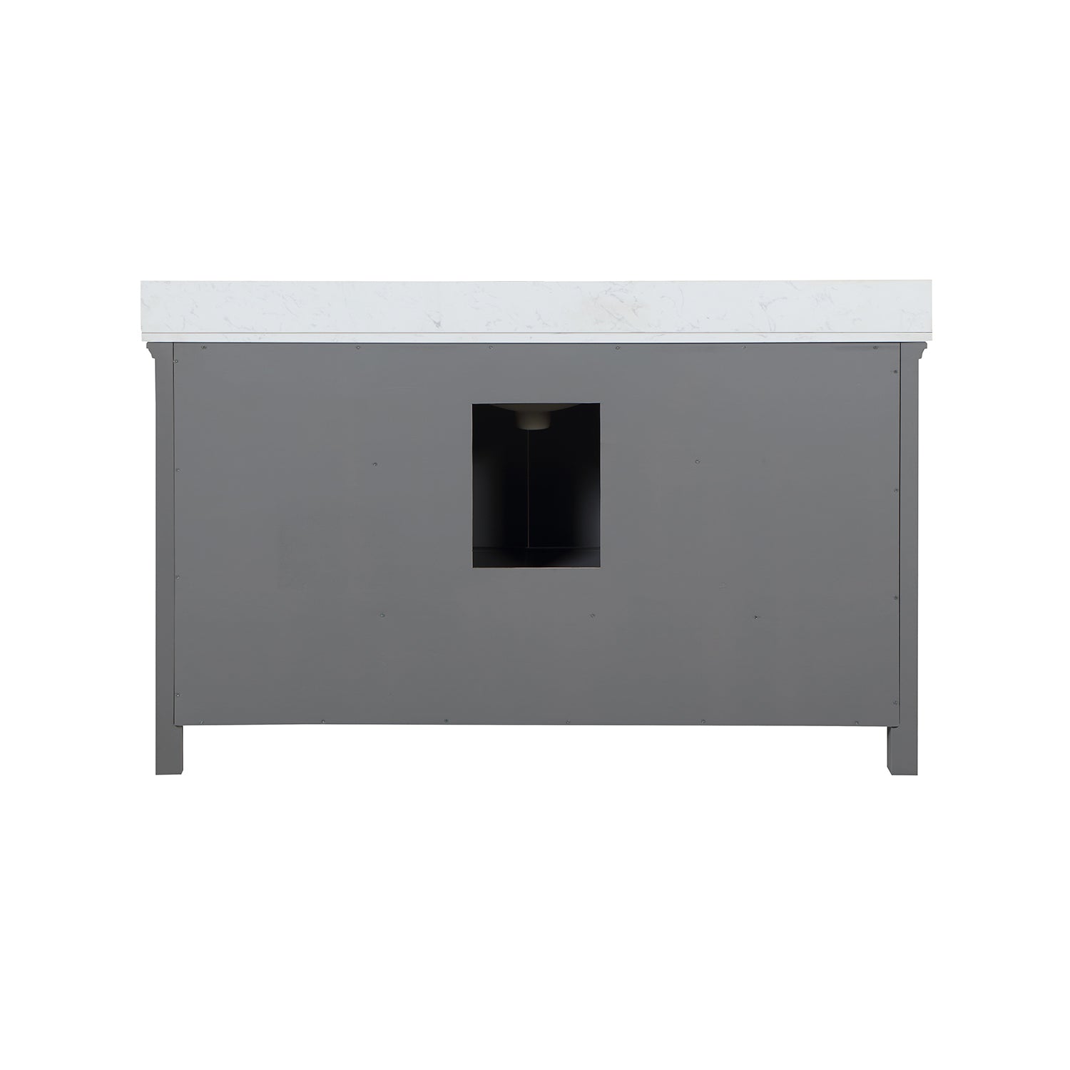 Altair Design Isla 60" Single Bathroom Vanity Set in Gray and Aosta White Composite Stone Countertop - Image 21