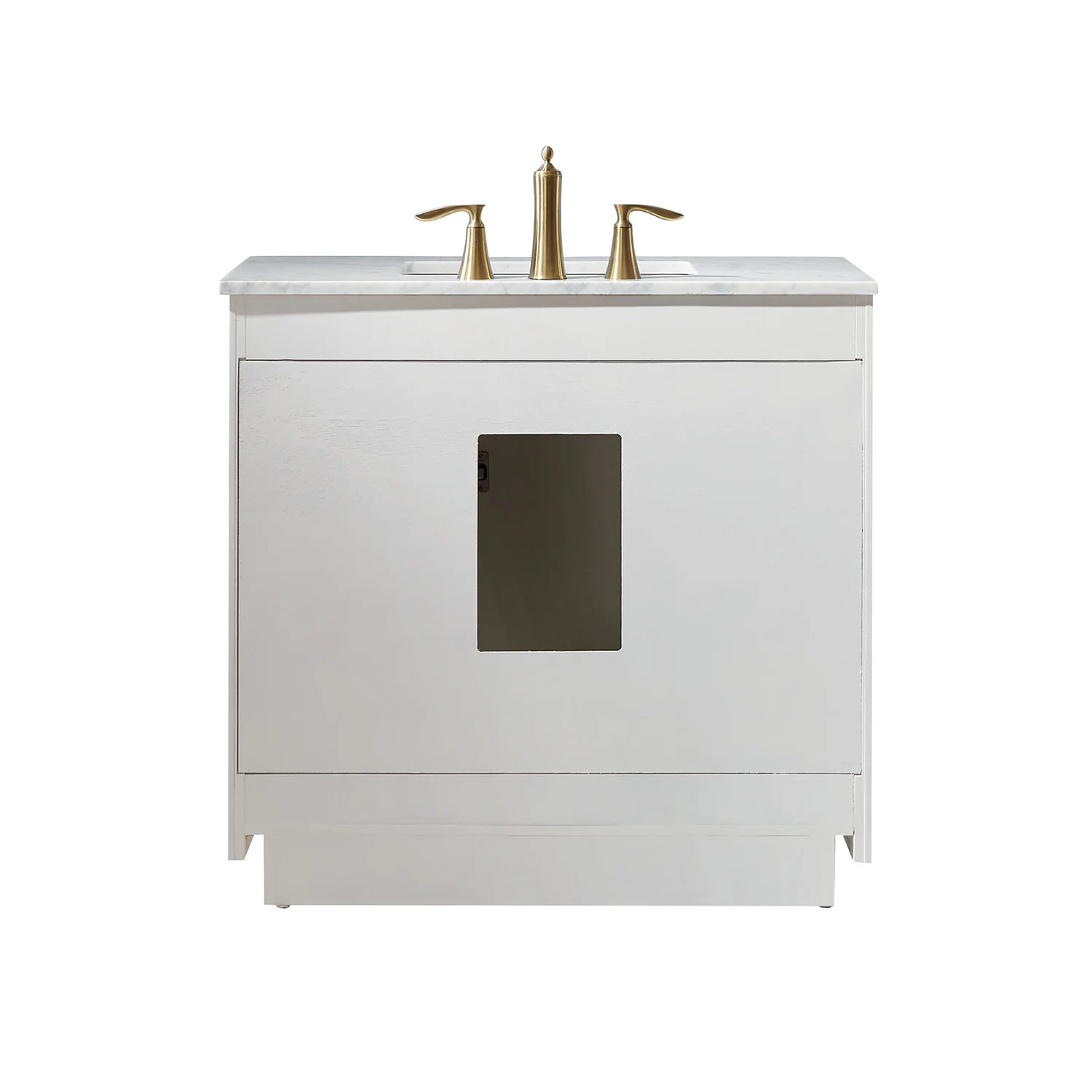 Altair Design Ivy 36" Single Bathroom Vanity Set in White and Carrara White Marble Countertop - Image 16