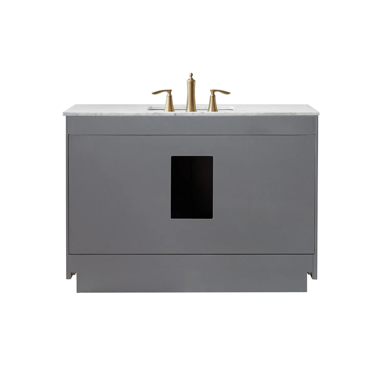 Altair Design Ivy 48" Single Bathroom Vanity Set in Gray and Carrara White Marble Countertop - Image 16