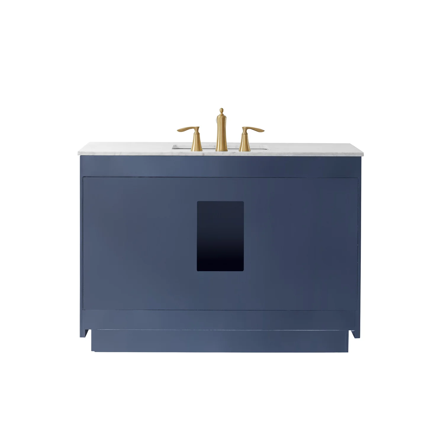 Altair Design Ivy 48" Single Bathroom Vanity Set in Royal Blue and Carrara White Marble Countertop - Image 15