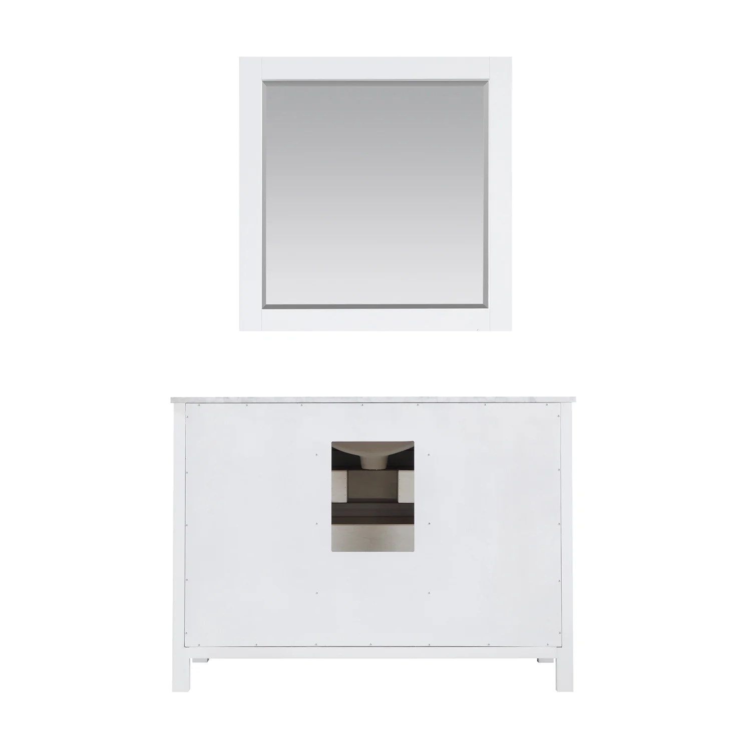 Altair Design Kinsley 48" Single Bathroom Vanity Set in White and Carrara White Marble Countertop - Image 8