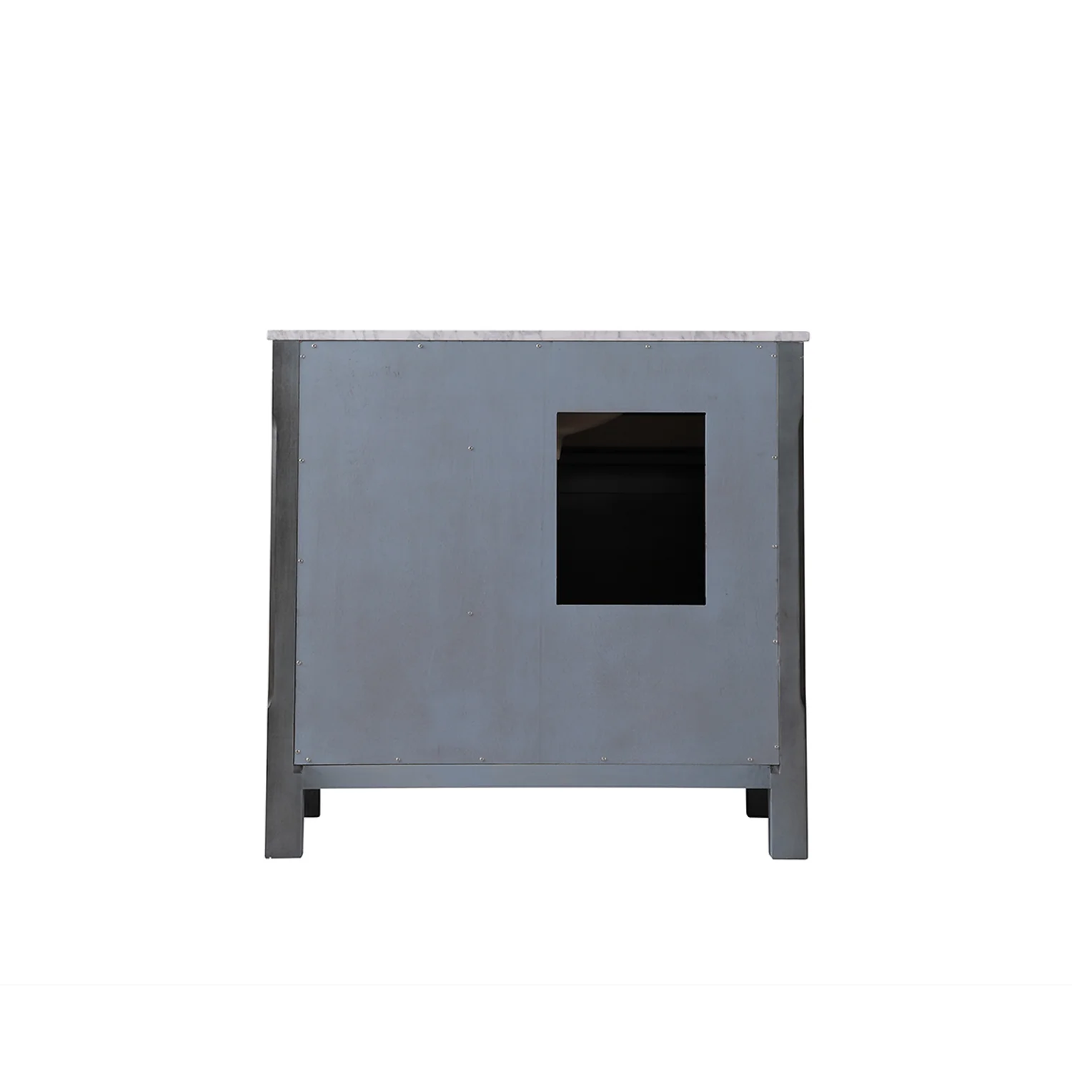 Altair Design Maribella 36" Single Bathroom Vanity Set in Rust Black and Carrara White Marble Countertop - Image 15