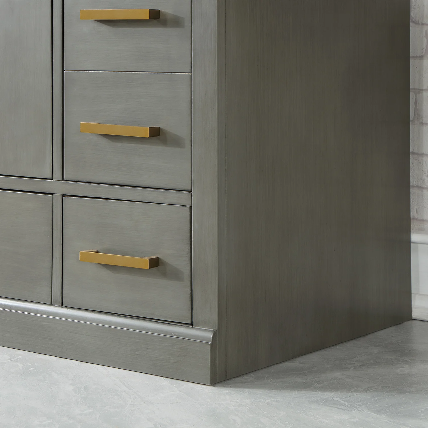 Altair Design Monna 36" Single Bathroom Vanity Set in Gray Pine with Aosta White Composite Stone Countertop - Image 4