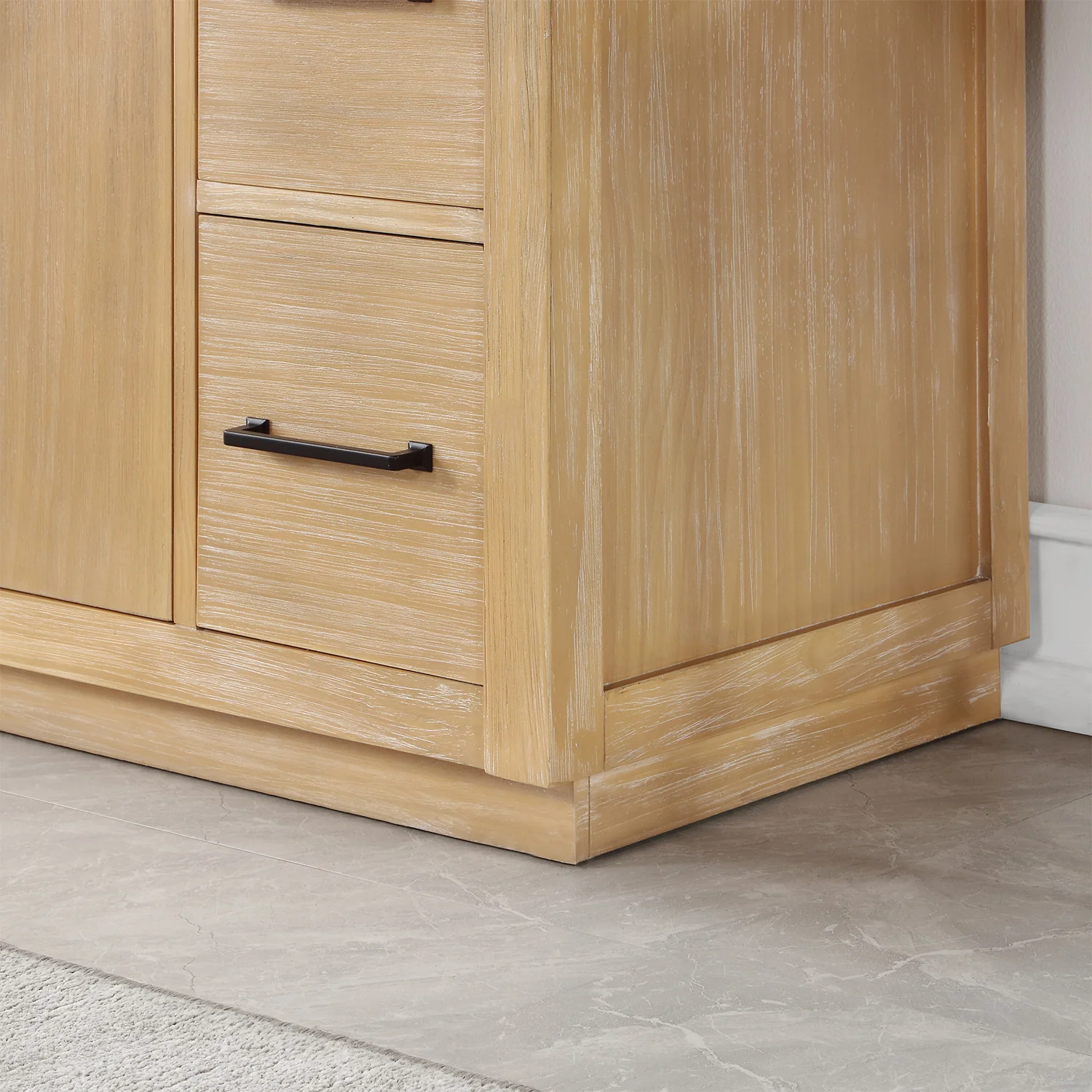Altair Design Novago 36" Single Bathroom Vanity in Weathered Pine with Aosta White Composite Stone Countertop and Farmhouse Sink - Image 12