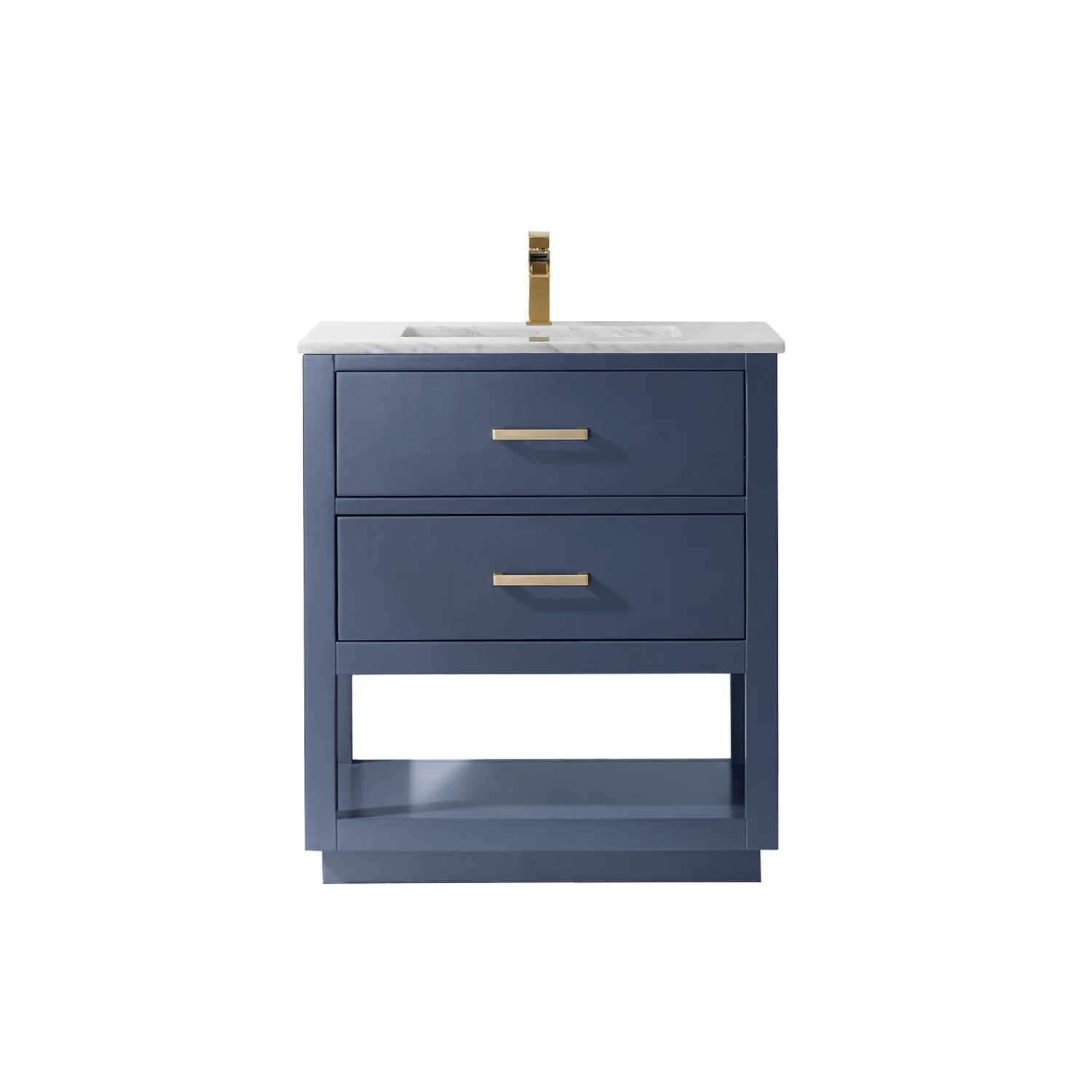 Altair Design Remi 30" Single Bathroom Vanity Set in Royal Blue and Carrara White Marble Countertop - Image 12