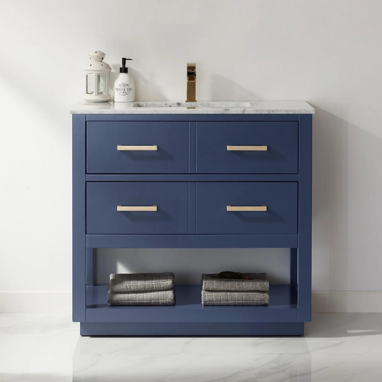 Altair Design Remi 36" Single Bathroom Vanity Set in Royal Blue and Carrara White Marble Countertop - Image 12