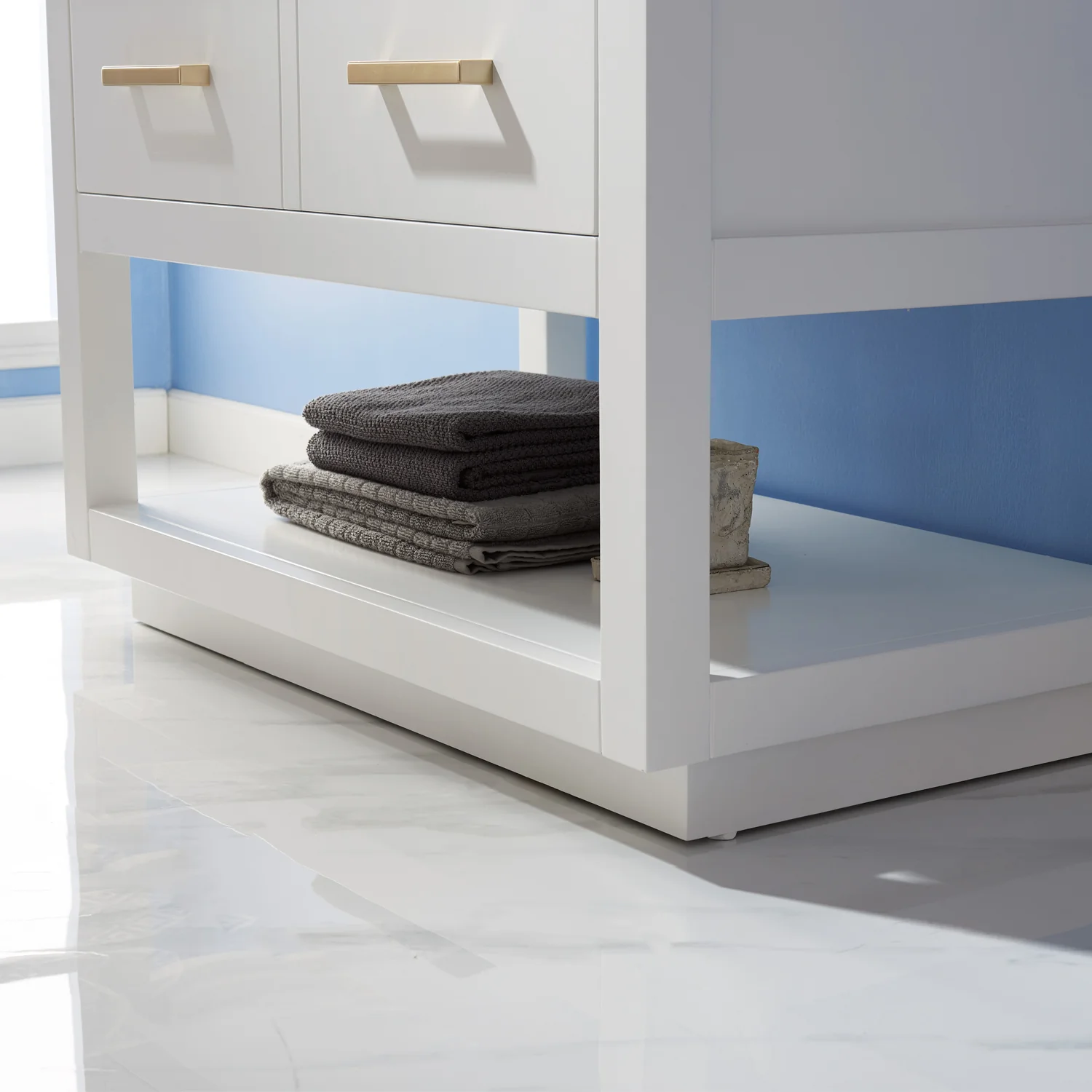 Altair Design Remi 36" Single Bathroom Vanity Set in White and Carrara White Marble Countertop - Image 15