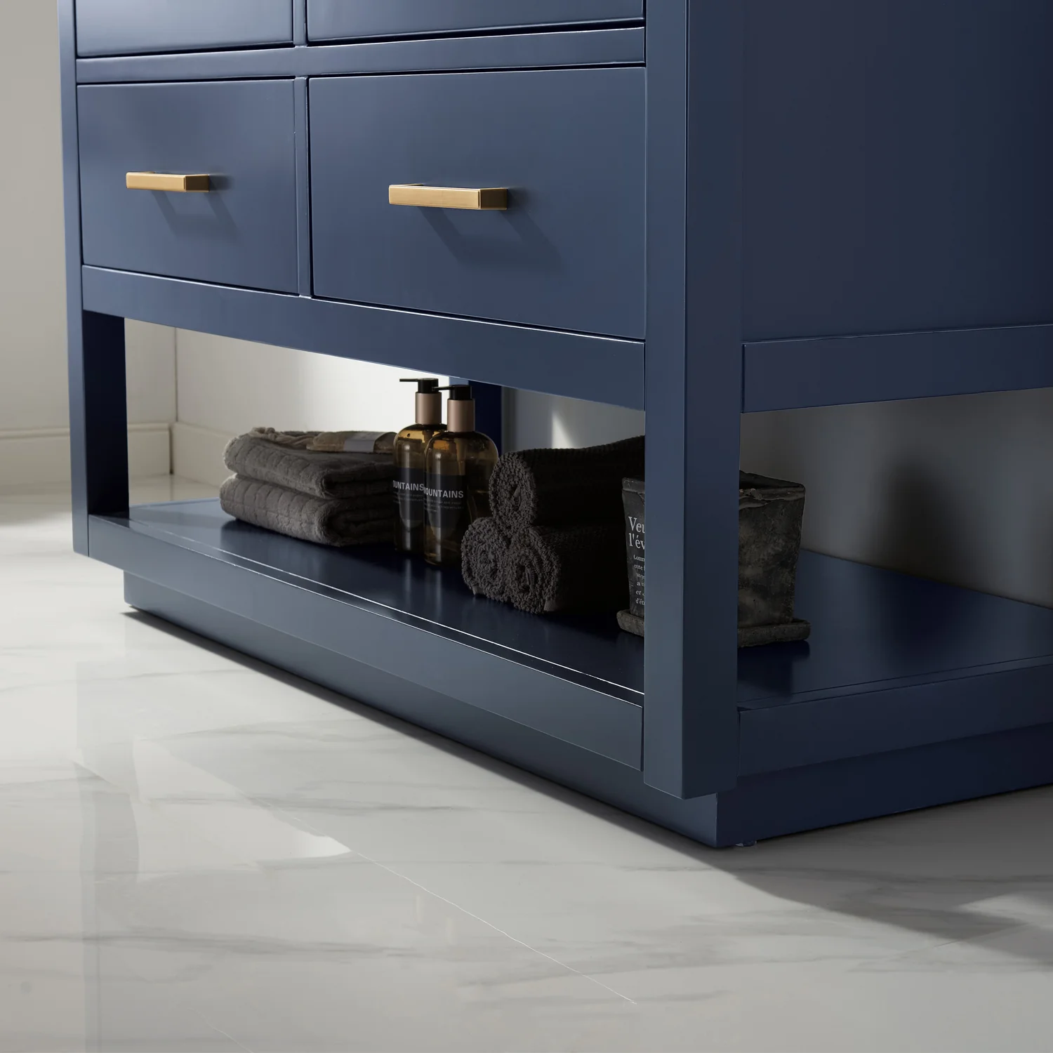 Altair Design Remi 48" Single Bathroom Vanity Set in Royal Blue and Carrara White Marble Countertop - Image 4