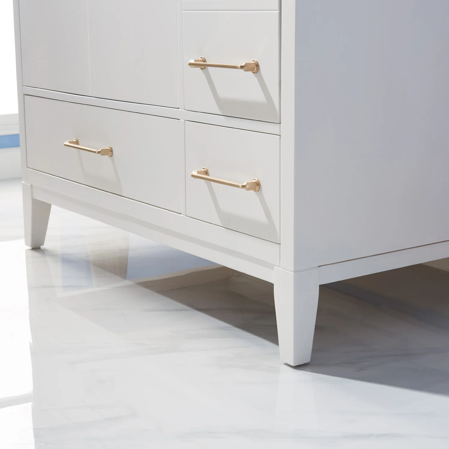 Altair Design Sutton 36" Single Bathroom Vanity Set in White and Carrara White Marble Countertop - Image 15