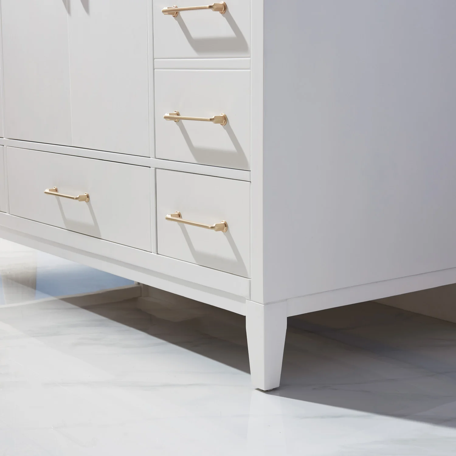 Altair Design Sutton 48" Single Bathroom Vanity Set in White and Carrara White Marble Countertop - Image 15
