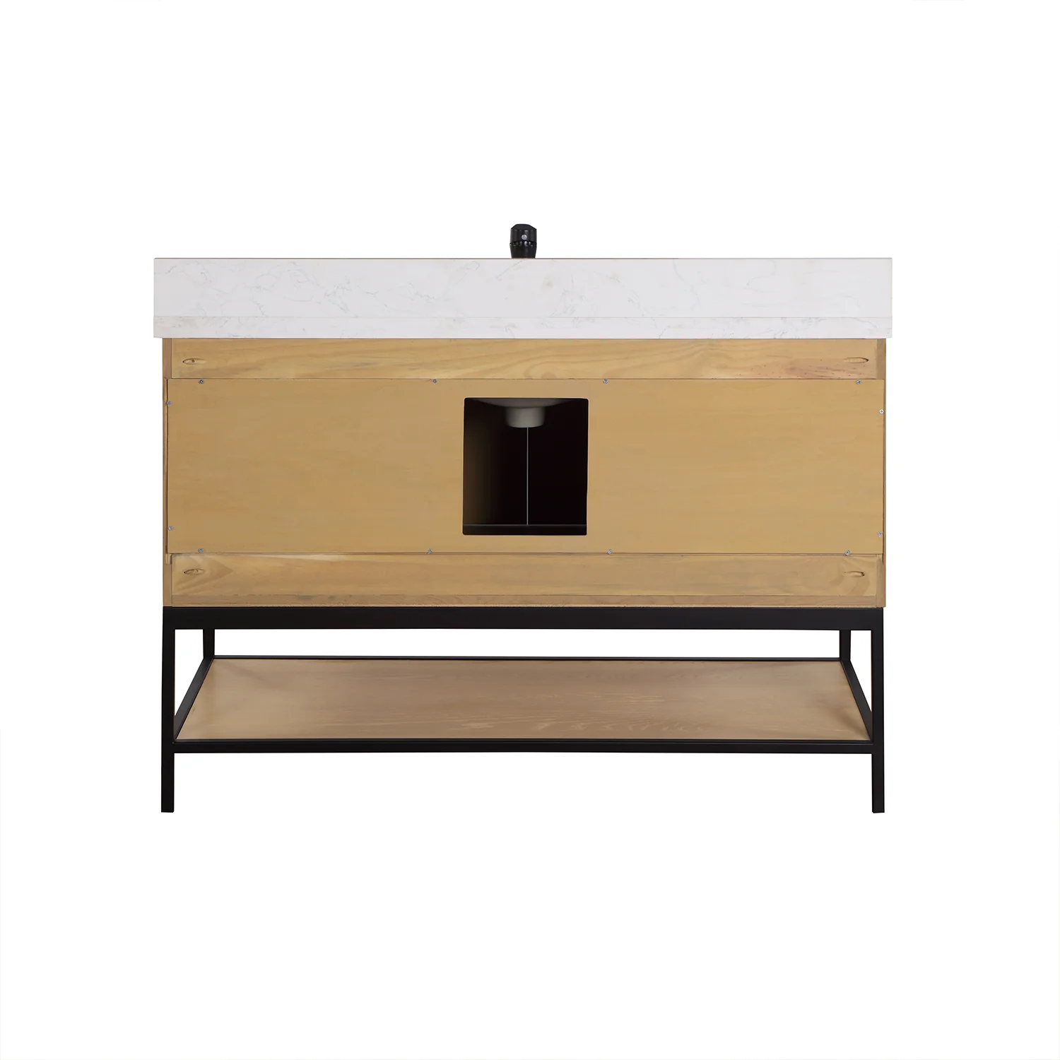 Altair Design Wildy 48" Single Bathroom Vanity Set in Washed Oak with Grain White Composite Stone Countertop - Image 17