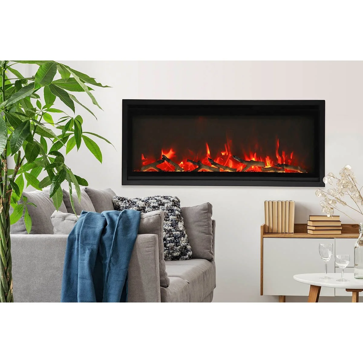 Amantii Symmetry Smart Extra Slim Electric Fireplace - Image 2