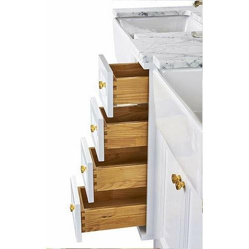 Ancerre Designs Adeline Double Vanity Set Italian Carrara White Marble Vanity Top - Image 17
