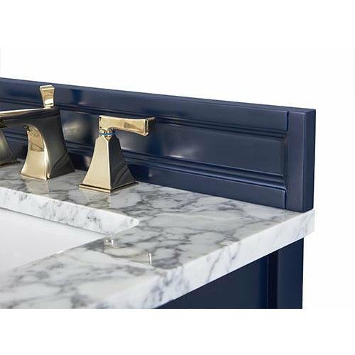Ancerre Designs Adeline Double Vanity Set Italian Carrara White Marble Vanity Top - Image 4