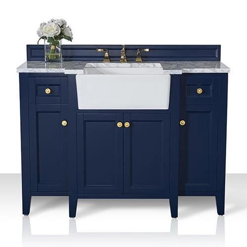 Ancerre Designs Adeline Single Vanity Set Italian Carrara White Marble Vanity Top - Image 22