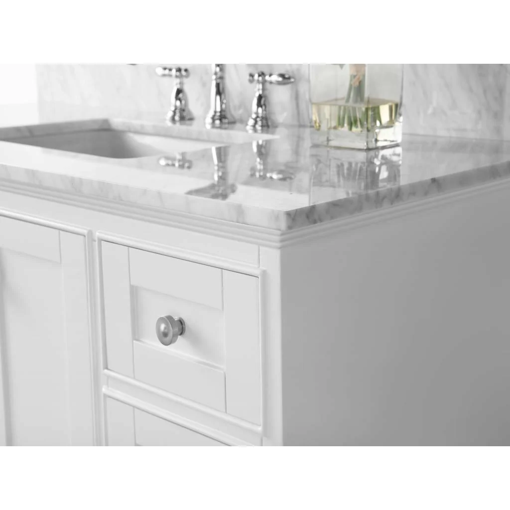Ancerre Designs Audrey 48" Single Bath Vanity Set Italian Carrara White Marble Vanity Top - Image 10