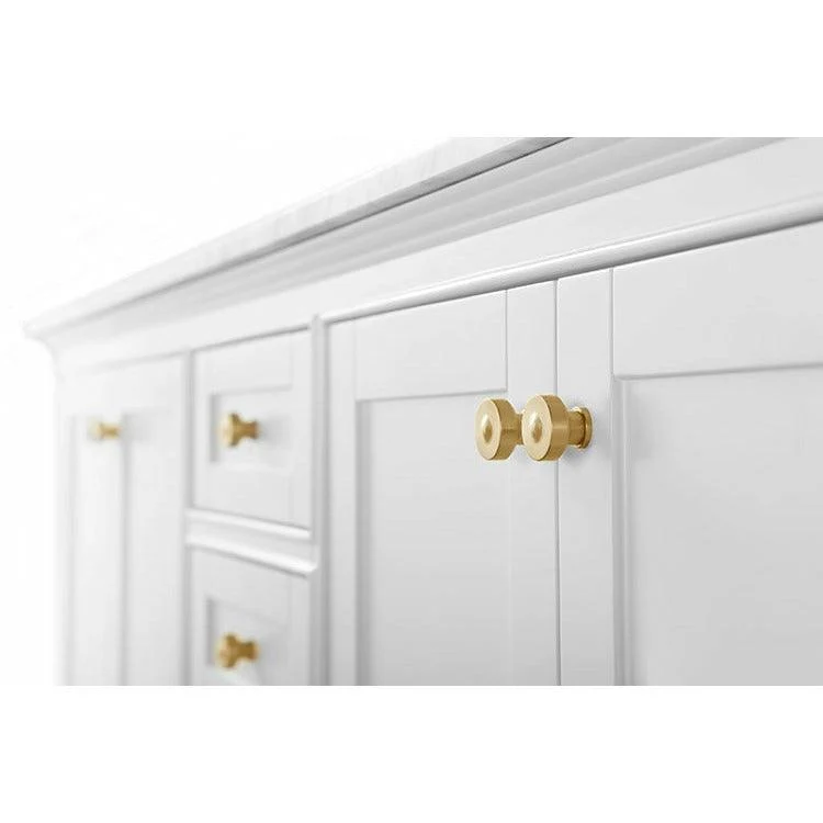 Ancerre Designs Audrey Double Bath Vanity Set Italian Carrara White Marble Vanity Top - Image 16