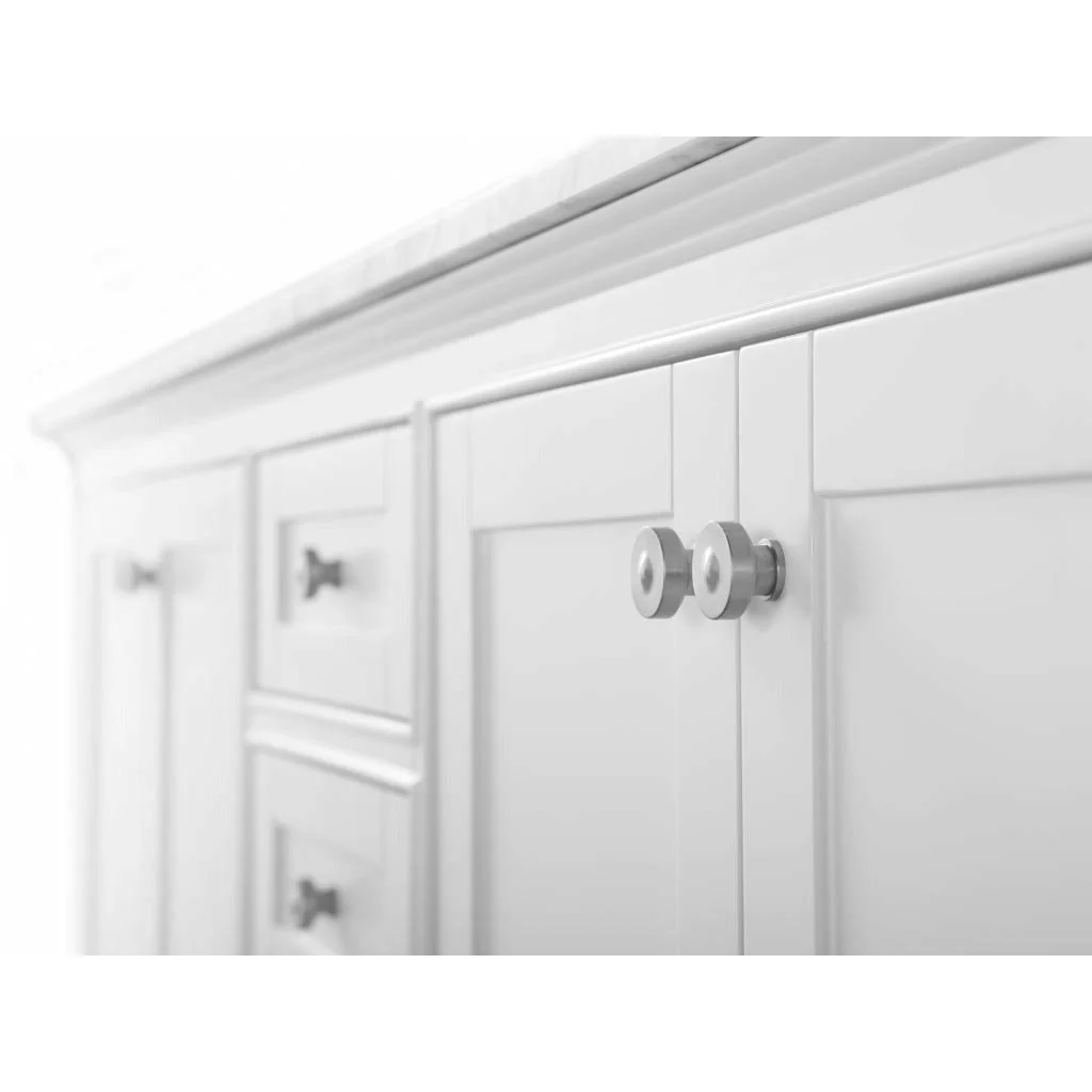Ancerre Designs Audrey Double Bath Vanity Set Italian Carrara White Marble Vanity Top - Image 8