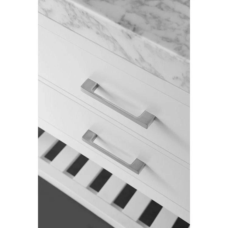 Ancerre Designs Elizabeth Double Bath Vanity Set Italian Carrara White Marble Vanity Top - Image 37