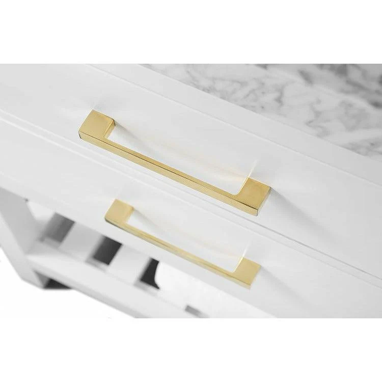 Ancerre Designs Elizabeth Double Bath Vanity Set Italian Carrara White Marble Vanity Top - Image 52
