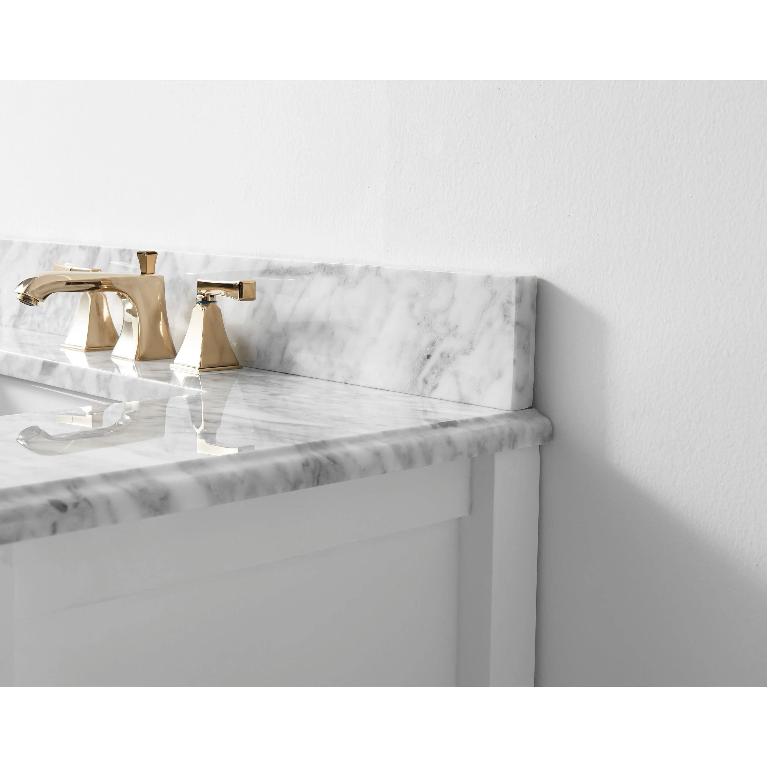 Ancerre Designs Hayley Single Bath Vanity Set Italian Carrara White Marble Vanity Top - Image 6