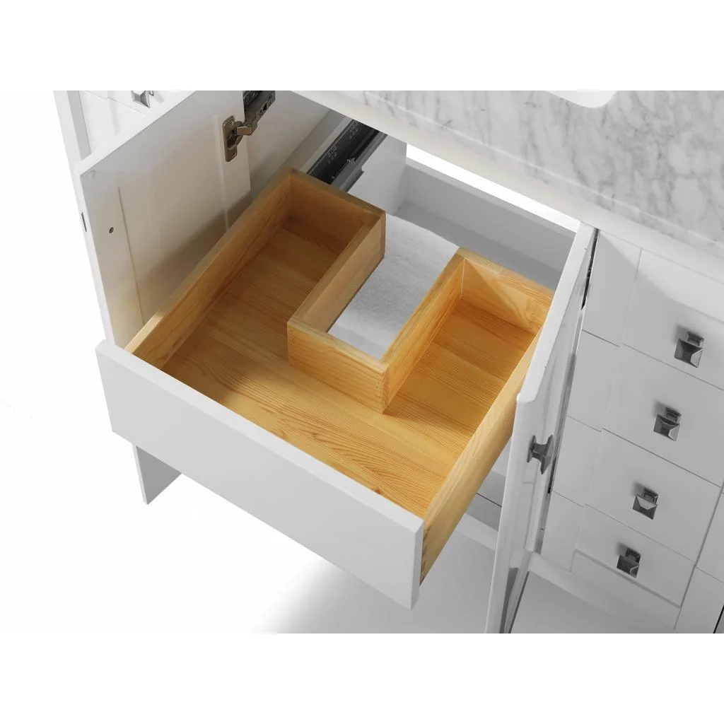 Ancerre Designs Shelton 48" Single Bath Vanity Set Italian Carrara White Marble Vanity Top - Image 11