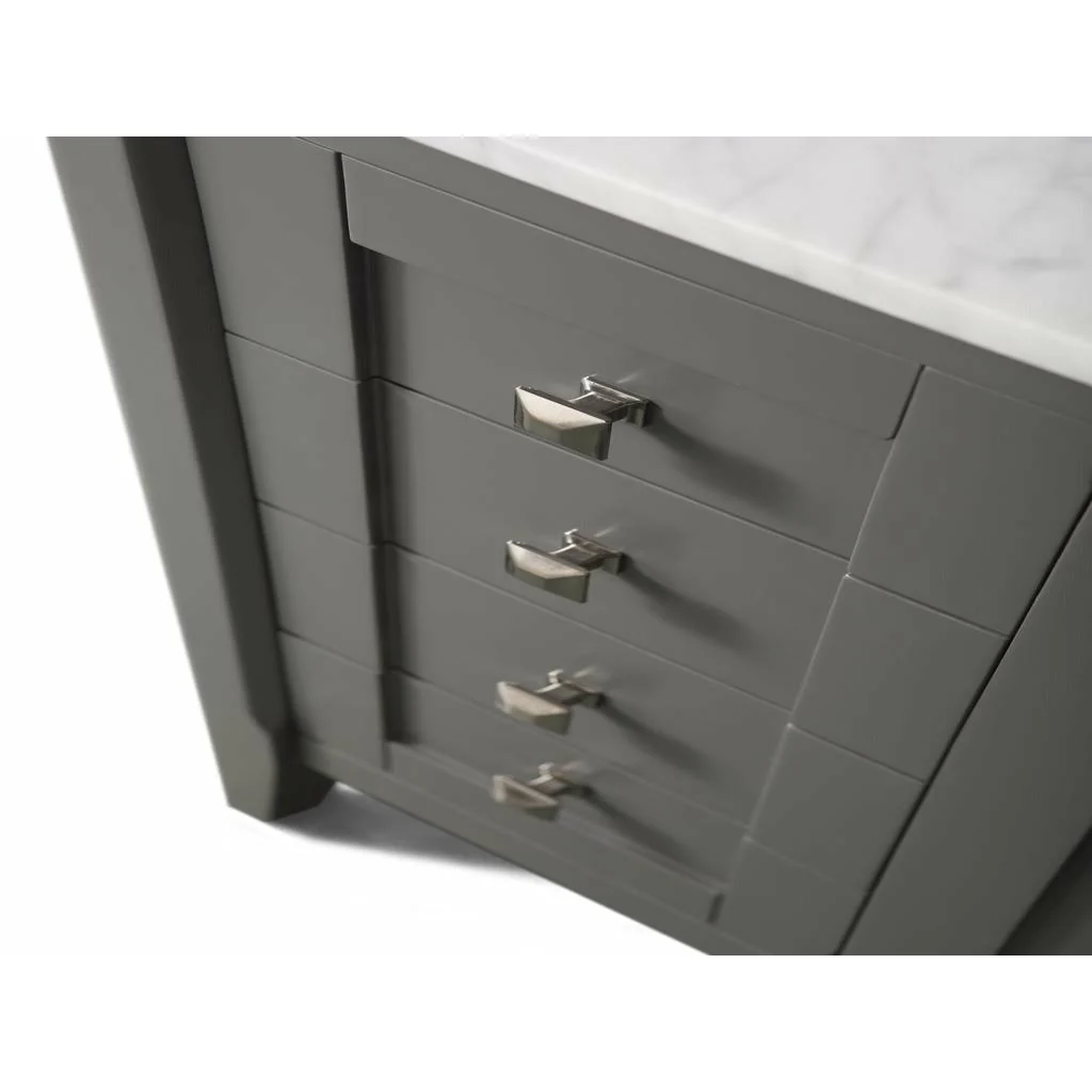 Ancerre Designs Shelton 48" Single Bath Vanity Set Italian Carrara White Marble Vanity Top - Image 4