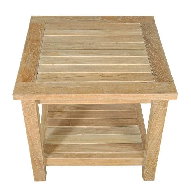 Anderson Teak 22" Square 2-Tier Side Table TB-222S - Image 5